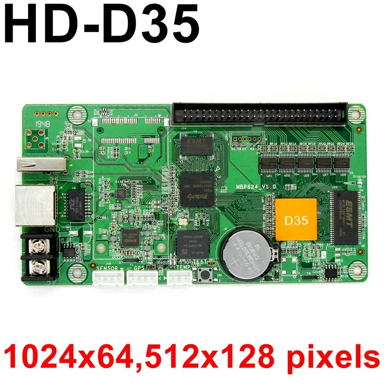 HD-D35 USB Asynchronous Full Color Led Screen Control Card 1024*64 Pixels Rgb U-disk Wifi Video Controller For Lintel Display
