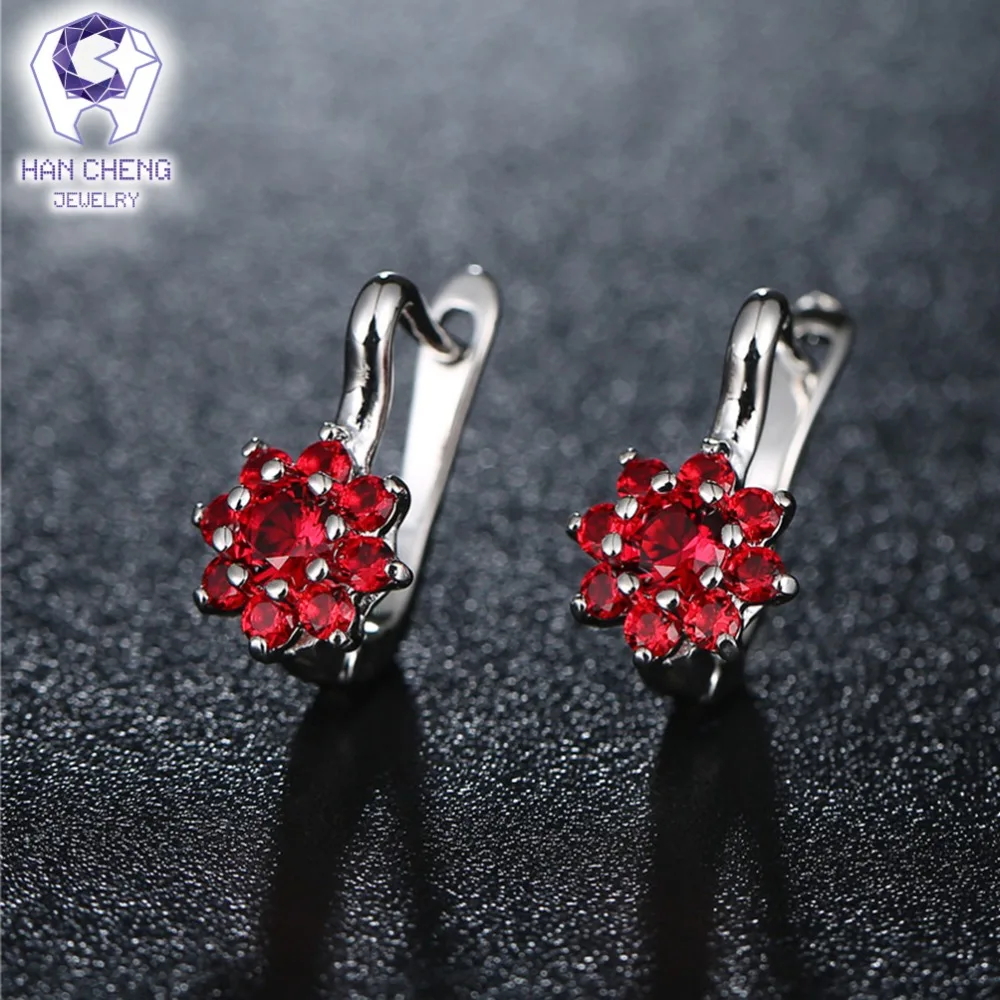 HanCheng новые модные роскошные U образные серьги гвоздики с цирконом класса ААА и