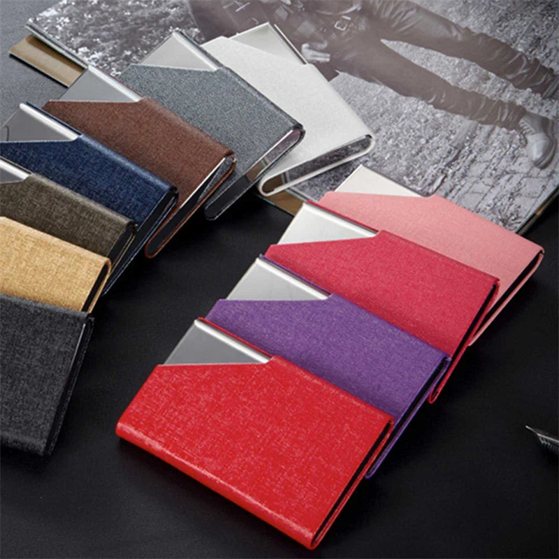 

1PC Business Stainless Steel Card Holders & Note ID Credit Card Holder Storage Stationery Office School Supplies