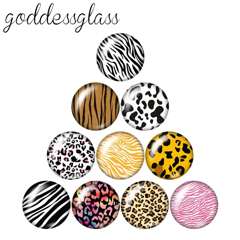 Модный леопардовый узор корова тигр змея 10 шт. 12 мм/16 мм/18 мм/25 мм круглый
