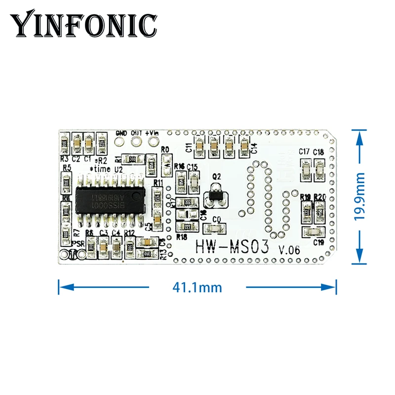 HW-MS03 Плата датчика движения с высокой производительностью от 2 4 ГГц до 5 8