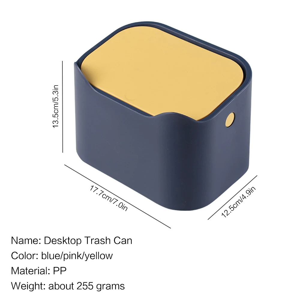 

Mini Desktop Trash Can Car Storage Bucket Small Waste Bin Desktop Garbage Trash Can Dustbin Basket Household Cleaning Tool