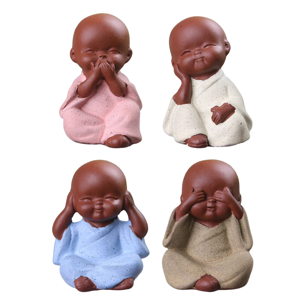 

Керамические украшения, маленькая статуя монаха Будды, статуэтка монаха, татагата, Индия, Йога, мандала, чай, домашний питомец, фиолетовые ке...