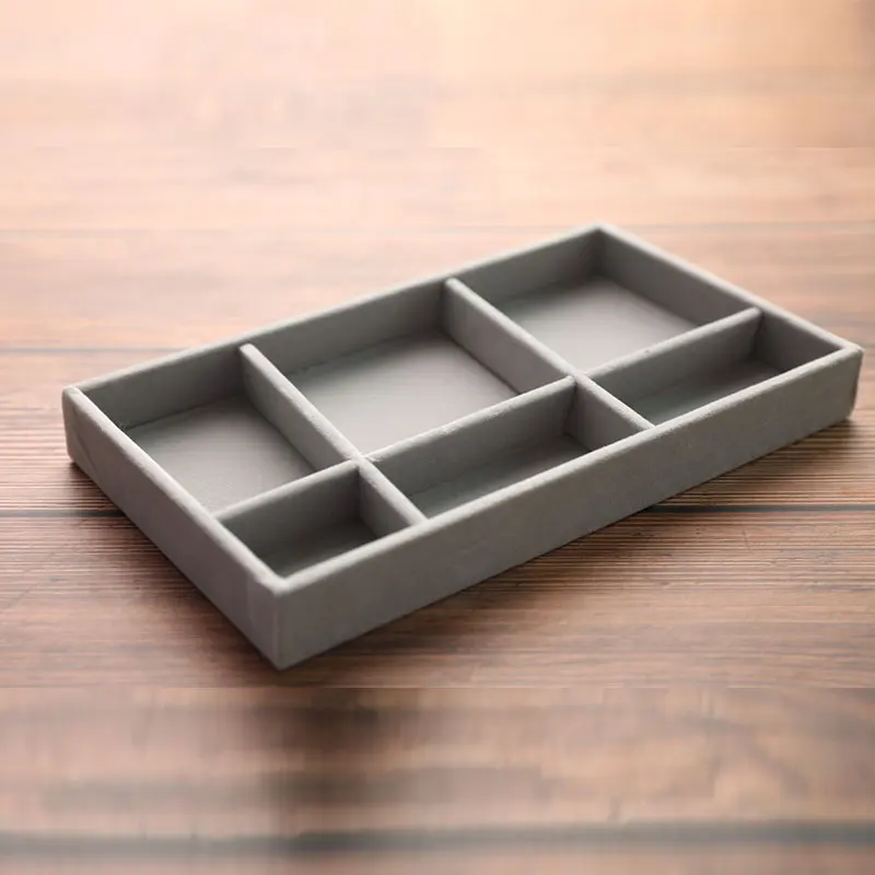 

Fashion Portable Velvet Jewelry Ring Jewelry Display Organizer Box Tray Holder Earring Jewelry Storage Case Showcase