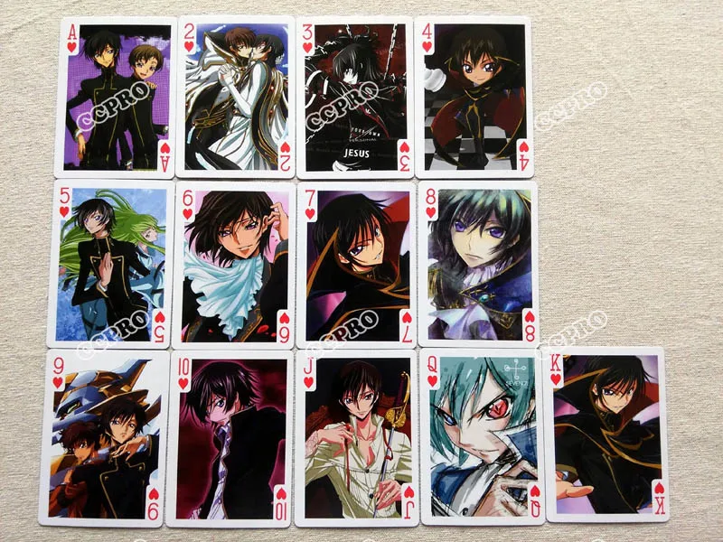 CODE GEASS Аниме Покер карты HITMAN REBORN мост Natsume настольные карточки/Игральные для