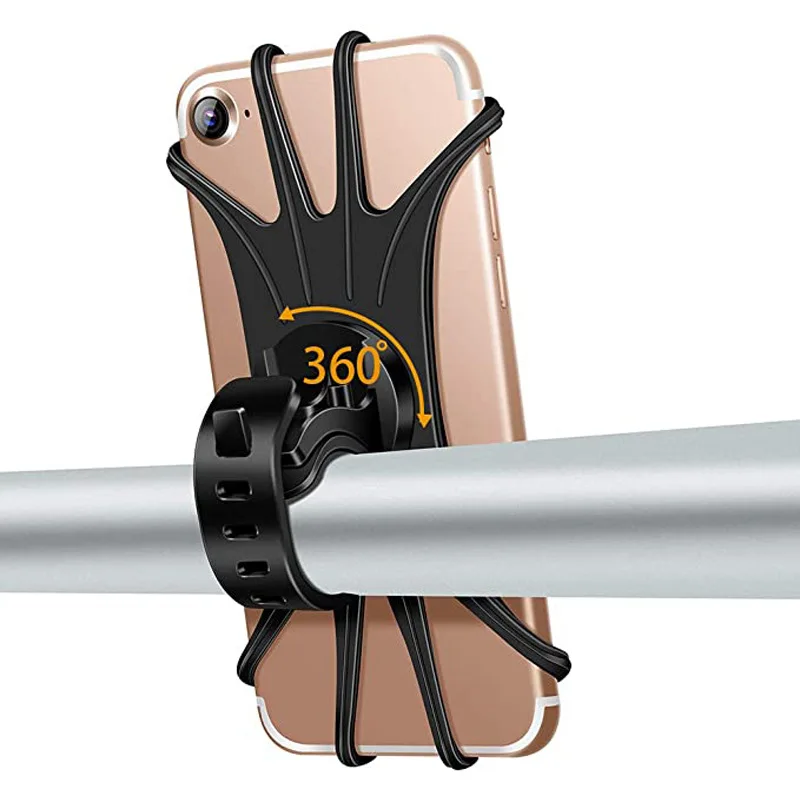 Силиконовый держатель телефона для мотоцикла и велосипеда iPhone 12 11 Pro Max XR XS макс 7 8