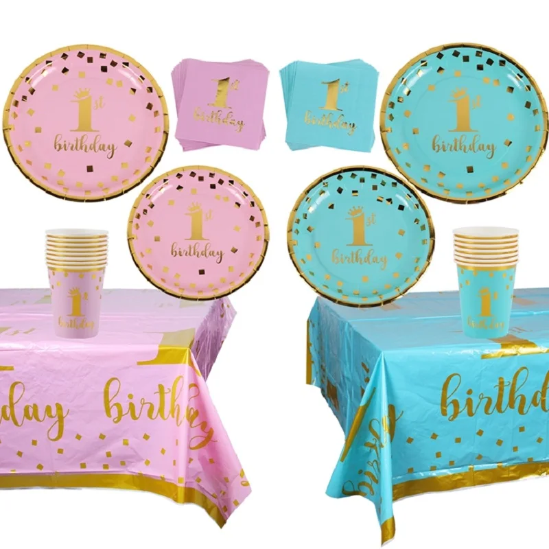 Украшение для 1 го дня рождения детей год корона маленьких мальчиков и девочек