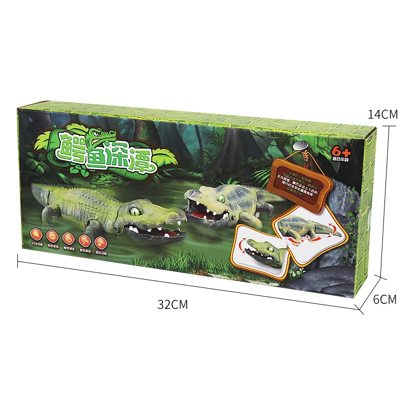 Large Crocodile Electronic Toys Jungle Model for Child Move Crawl Sound Light Boy Animal Action Play Figure One Piece Deco | Игрушки и