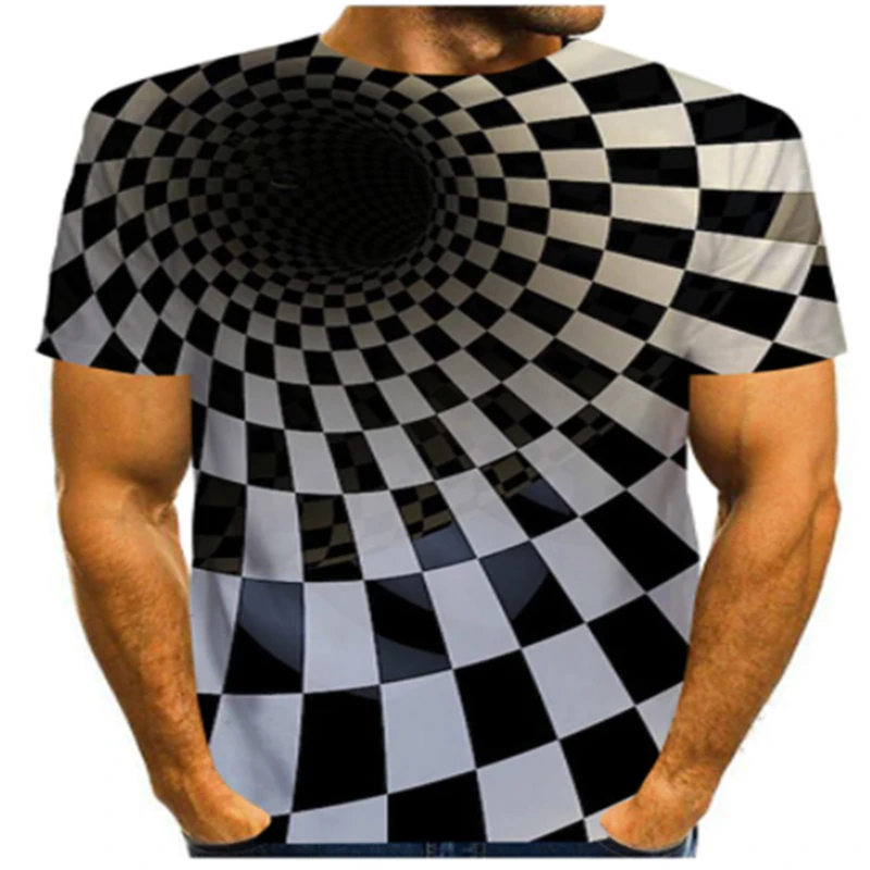 

3d printing T-shirt men's psychedelic dizziness graphic T-shirt men's T-shirt Harajuku shirt streetwear print clothes hip-hop to