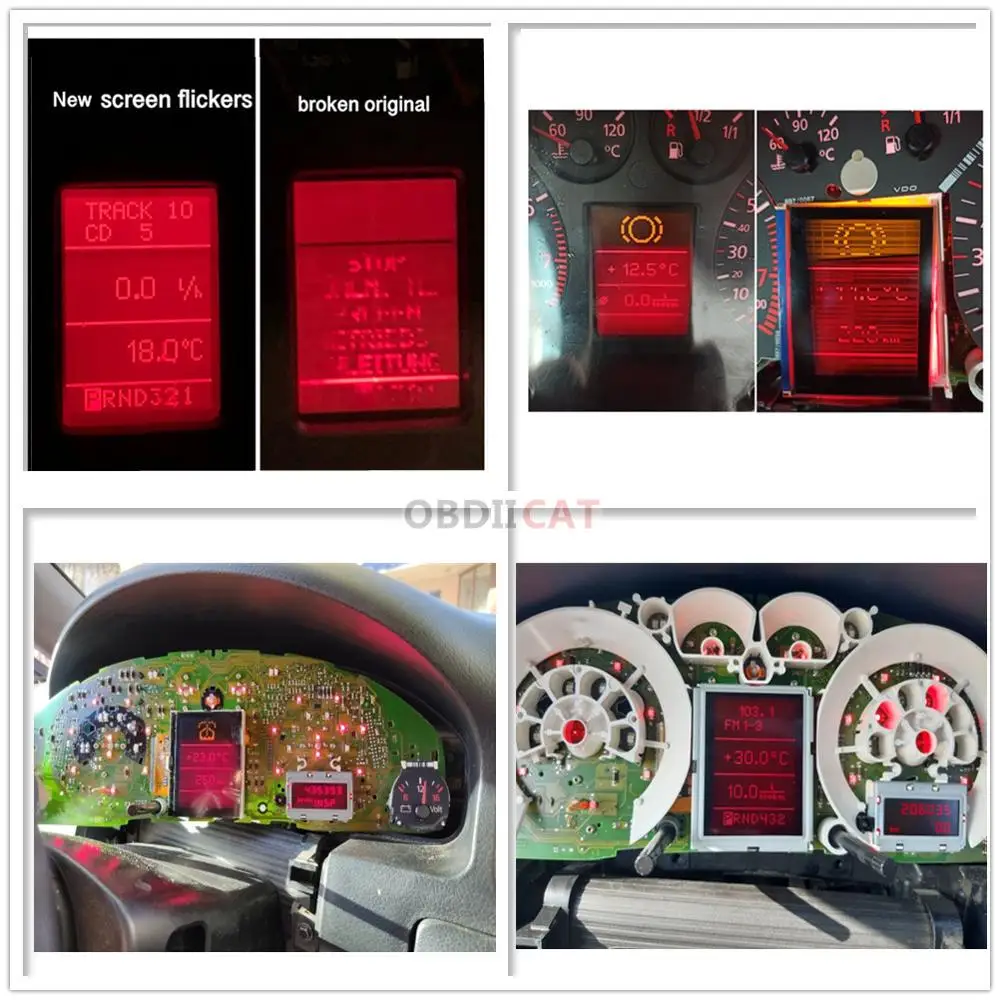 

OBDIICAT 1pcs/5pcs/10pcs original New VDO LCD Display for Au-di A3 A4 A6 for V-W