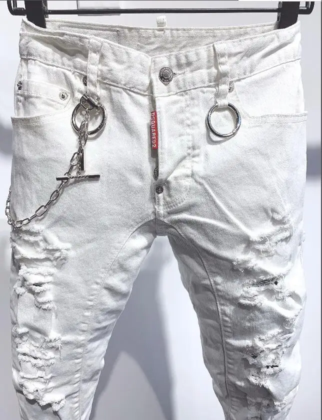 

Men Jeans Pencil Pants Motorcycle Party Casual Trousers Street Clothing 2021 Denim Man Clothin A336