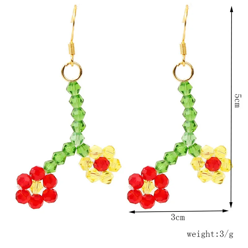 

2021 Flower Handmade Bohemia Drop Earrings Dangle Earring Beads For Women Pendants Statement Wedding Party Summer Girls Gifts