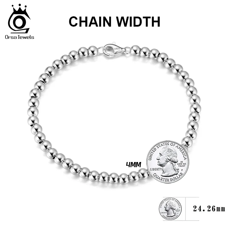 ORSA JEWELS серебро 925 пробы итальянский ручной работы Круглый браслет с бусинами из