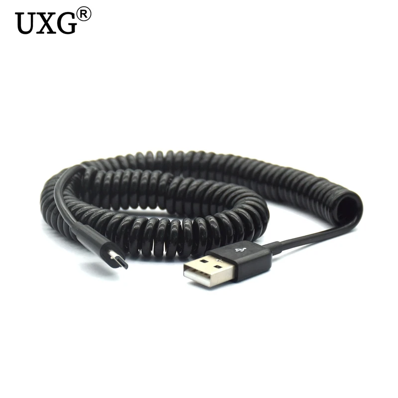 Пружинный кабель USB 2 0/Micro спиральный 5-контактный адаптер цифровой разъем для