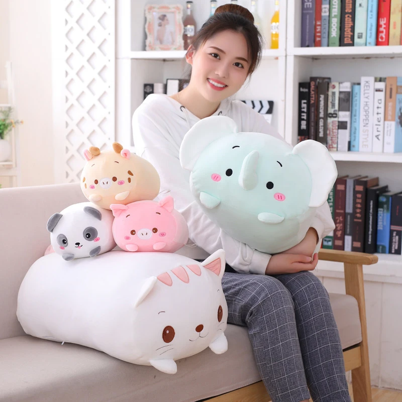 

90CM Kawaii Animals Plush Stuffed Toys Pillows Decor Home Decorative Super Soft Toy For Baby Cute Cartoon Doll Anime Plush Toy