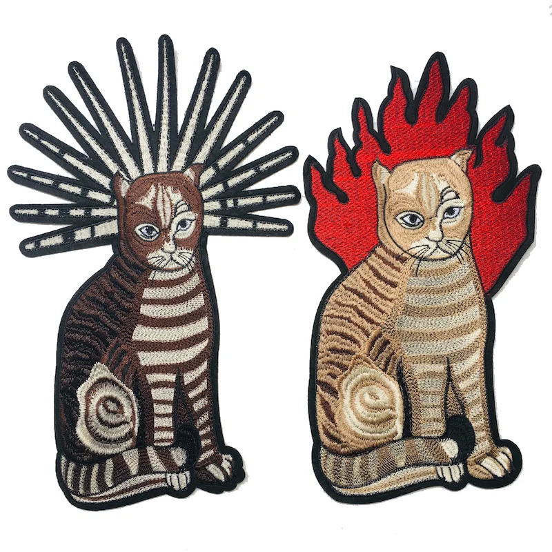 В виде большого кота спортивная одежда вышитые патчи железные или пошив на