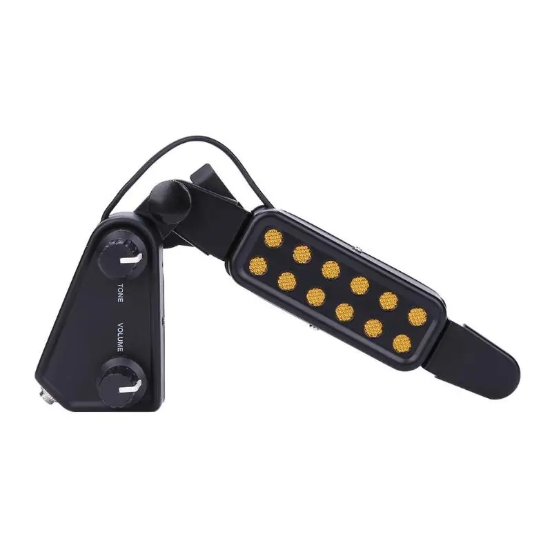 12 loch clip auf sound pickup mikrofon draht akustische elektrische gitarre pick up wandler verstärker zubehör free global shipping