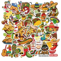 mexican style food stickers for car laptop guitar skateboard diary sticker50