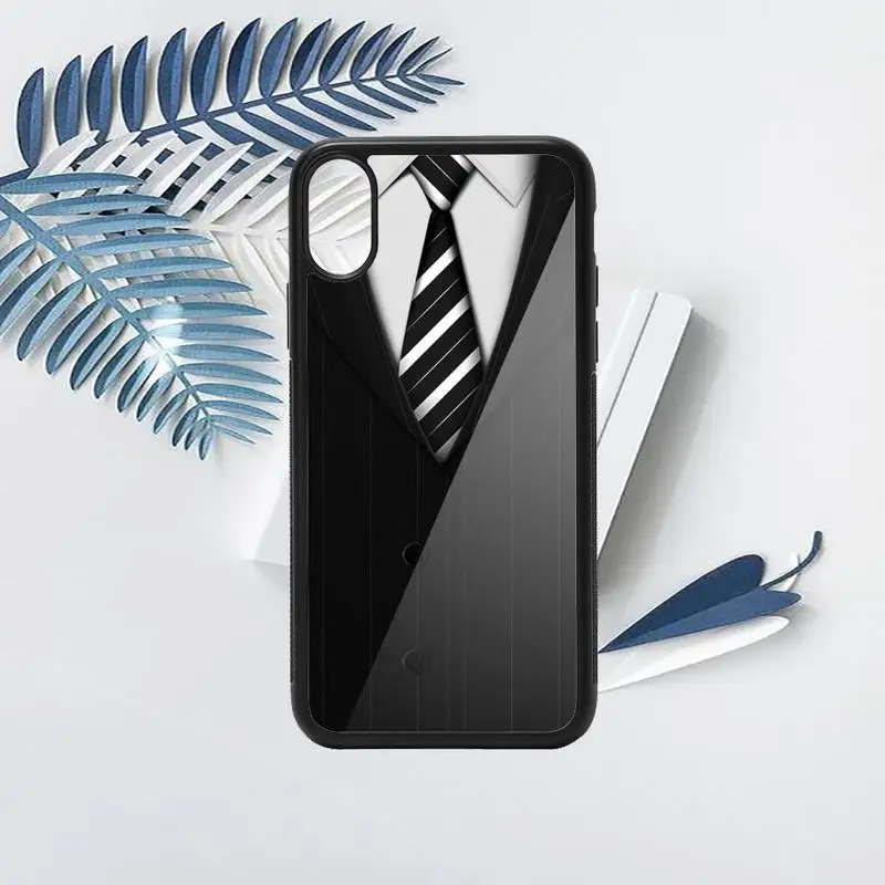 

Man Suit Shirt Tie Phone Case TPU For iPhone X XR XS 11 12 mini Pro MAX 6 6S 7 8 Plus SE 2020