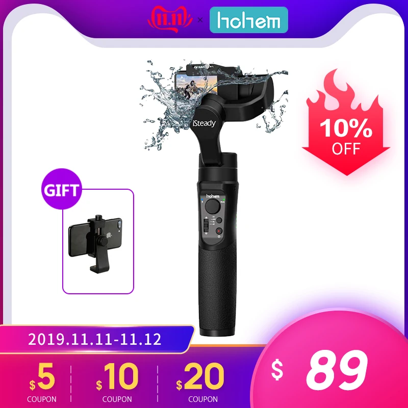 Go pro Gimbal Hohem iSteady Pro 2 ручной Стабилизатор Steadycam для GoPro Hero 7 6 Yi 4K SJCAM DJI Osmo Action gopro аксессуары