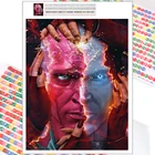 Алмазная живопись с изображением героев мультфильмов Марвел, Мстители, 5D, вышивка крестиком, квадратная круглая вышивка, мозаика для домашнего декора, ручная работа