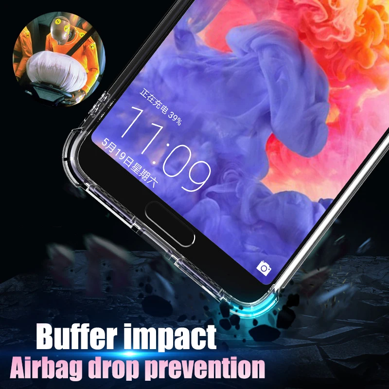 Противоударный чехол для Huawei P40 Pro P20 P30 Lite силиконовый из ТПУ Mate 20 10 30 P10 Nova 6 SE P Smart