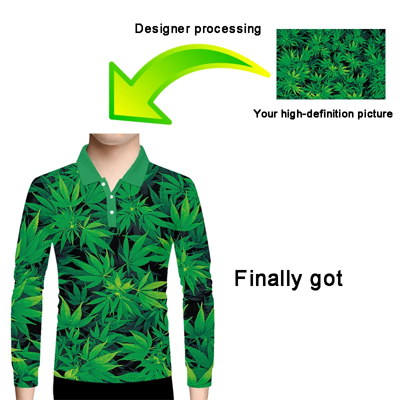 Мужская рубашка с длинным рукавом UJWI европейская модель 3D рисунком/именем