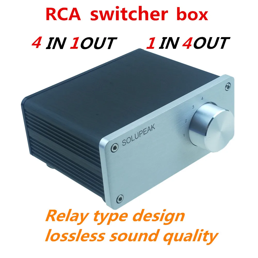 4 (1) в 1(4) Выход сторонний аудиовход RCA сигнальный кабель сплиттер переключатель