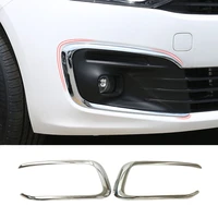 for citroen elysee c elysee 2017 abs chrome car front fog lamps lights cover trim car styling accessories 2pcsset