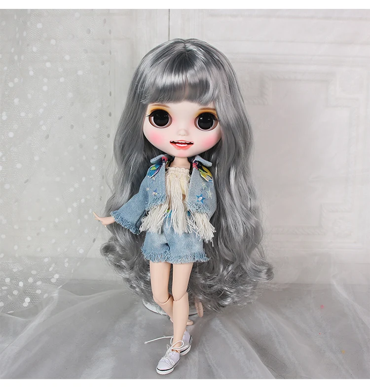 doll clothes shoes Ледяной обнаженный Blyth кукла белая кожа резные губы матовые индивидуальные лицо соединение тела девушка игрушка подарок - Цвет: doll clothes shoes