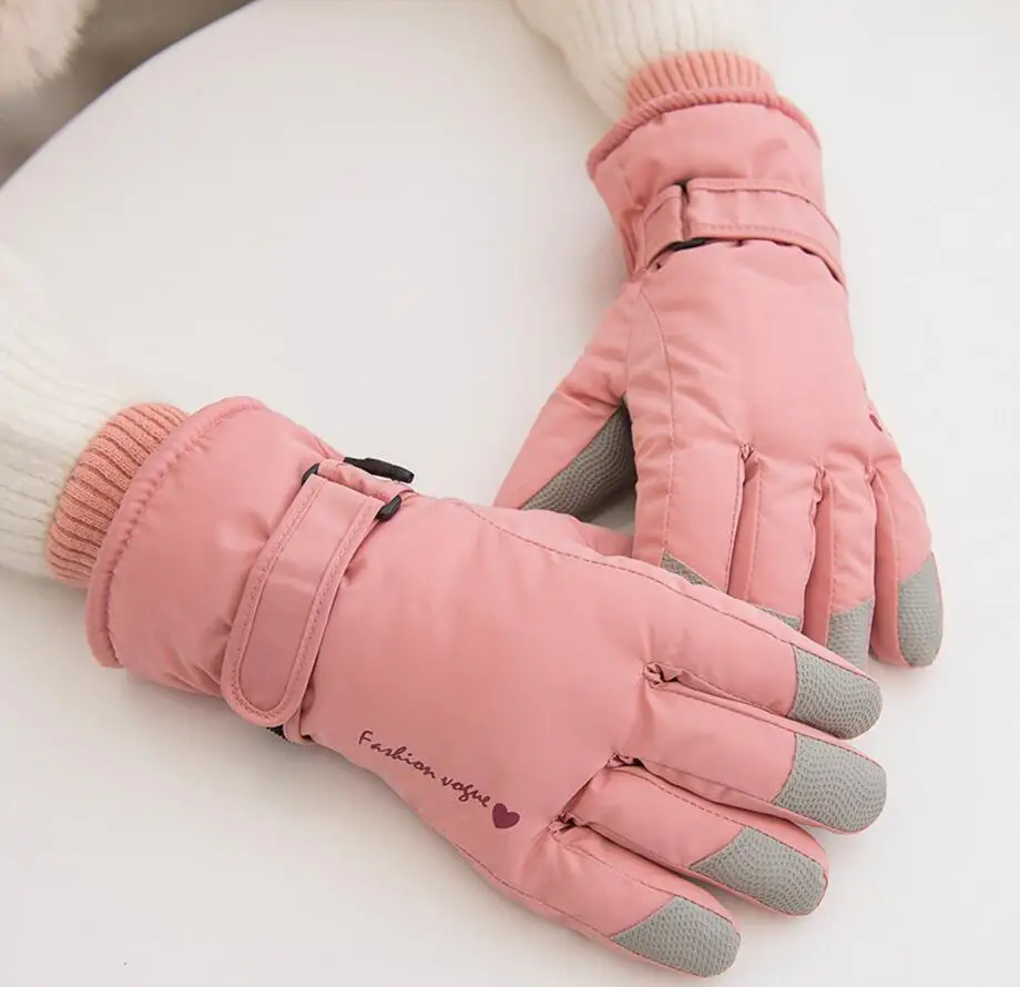 

2020 New Women's Winter Gloves Anti-Slip Waterproof Super Warm Skiing Gloves Female Outdoor Cycling Guantes Full Fingers