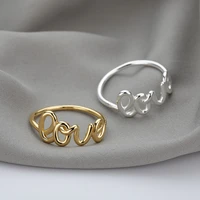 2021 new fashion hot sell exquisite love letters friendship ring women simple cute love rings jewellery aesthetic accessories