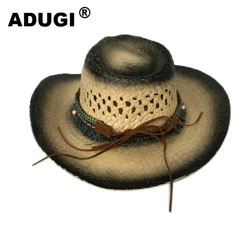 ADUGI Китайская национальная ковбойская шляпа мужская и женская летняя уличная от