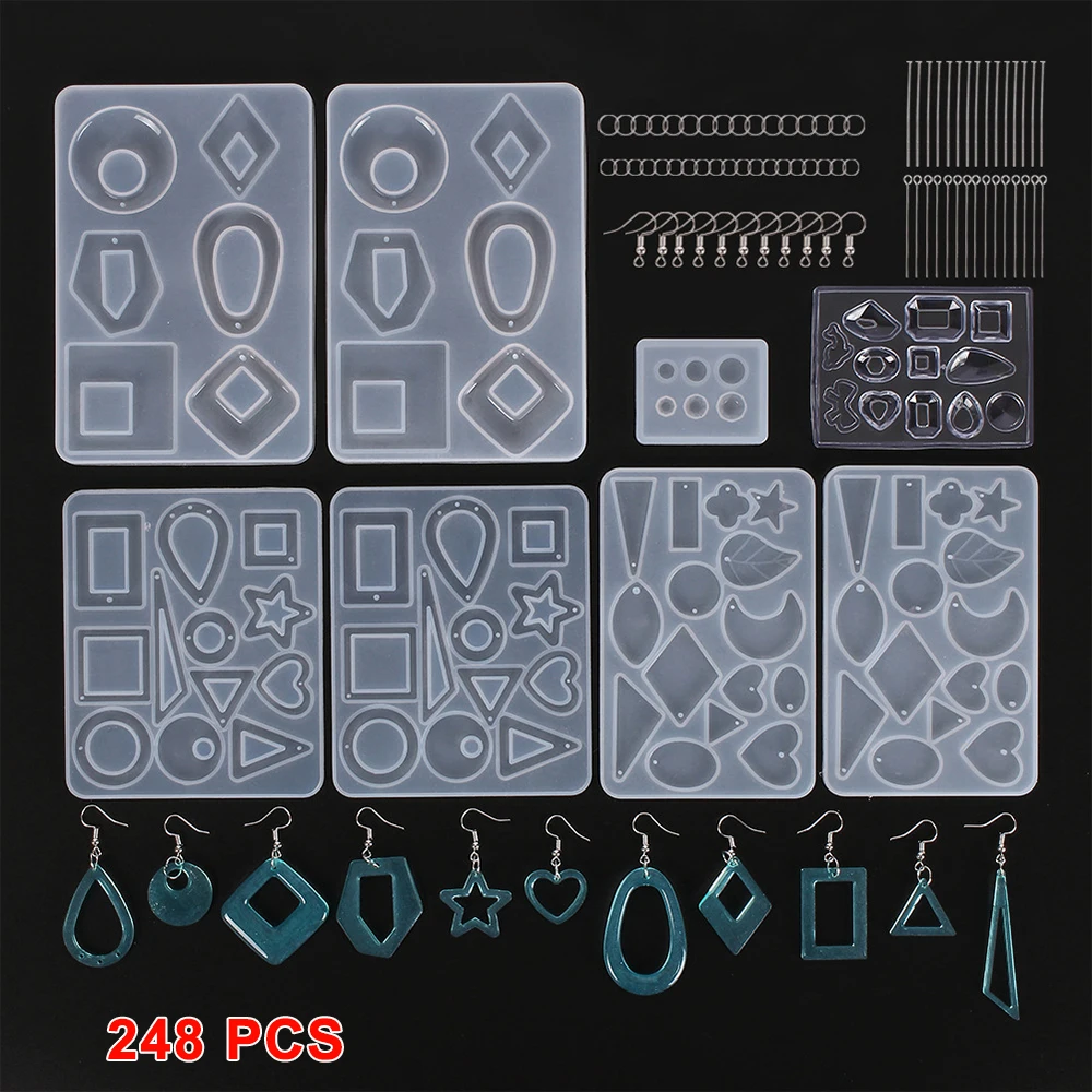 248 шт. силиконовые формы для отливания ювелирных изделий сделай сам|Орудия| |