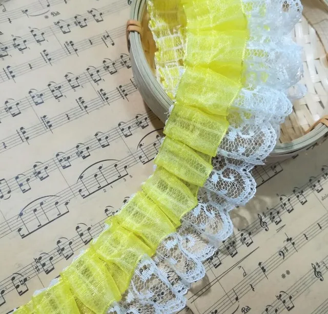 1Yard Latest Mesh Lace Fabric High Quality Guipure 4.5cm Cotton Trim Sewing Ribbon encajes dentelle LE45 | Дом и сад