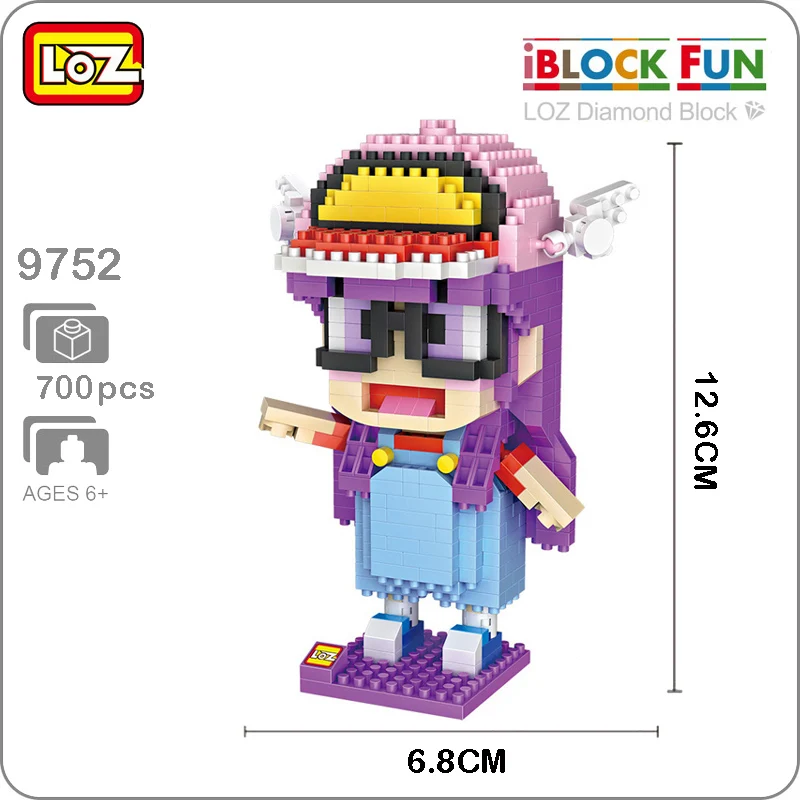 Мини блоки аниме милая модель Arale Мультяшные маленькие Строительные кирпичи