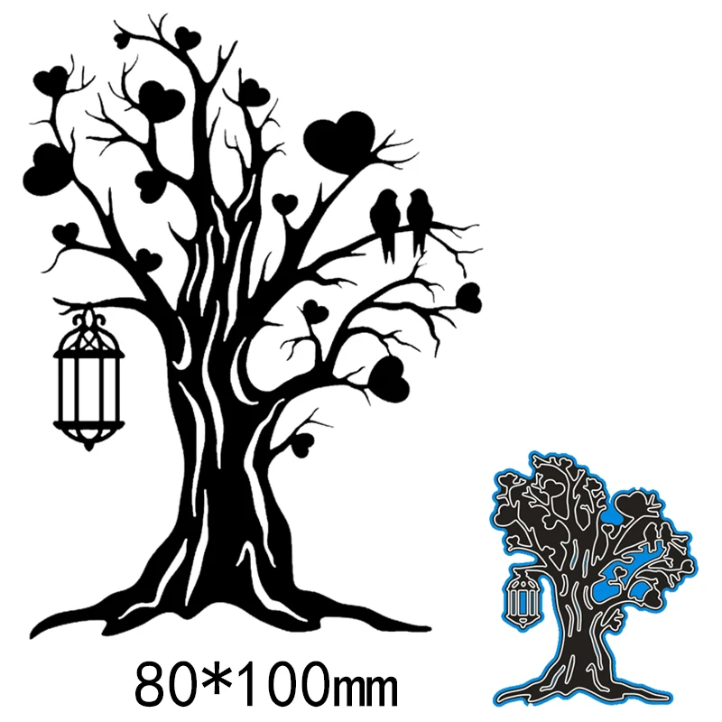 

Metal steel frames Cutting Dies creative tree heart DIY Scrapbooking Photo Album Embossing paper Cards 80*100mm