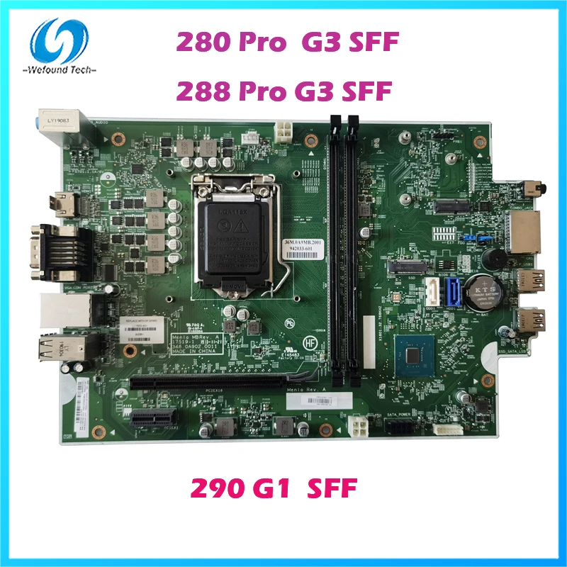 

Настольная материнская плата для HP Bd Sys 280 288 Pro G3 Sff L17655-001 942033-001 17519-1 DD Card доставка после 100% тестирования