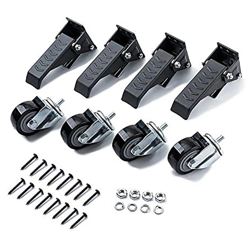 4 комплекта мобильный ролик рабочий скамейка с блокирующимися колесиками стол