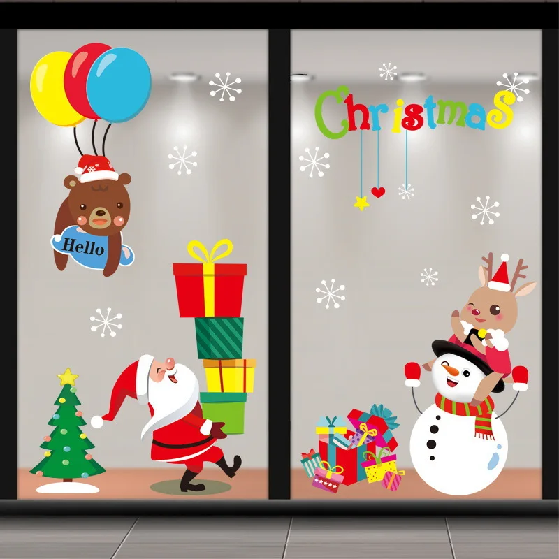 2019 New Christmas Decoration Static Stickers Year Wallpaper Glass Window Holiday Atmosphere | Игрушки и хобби