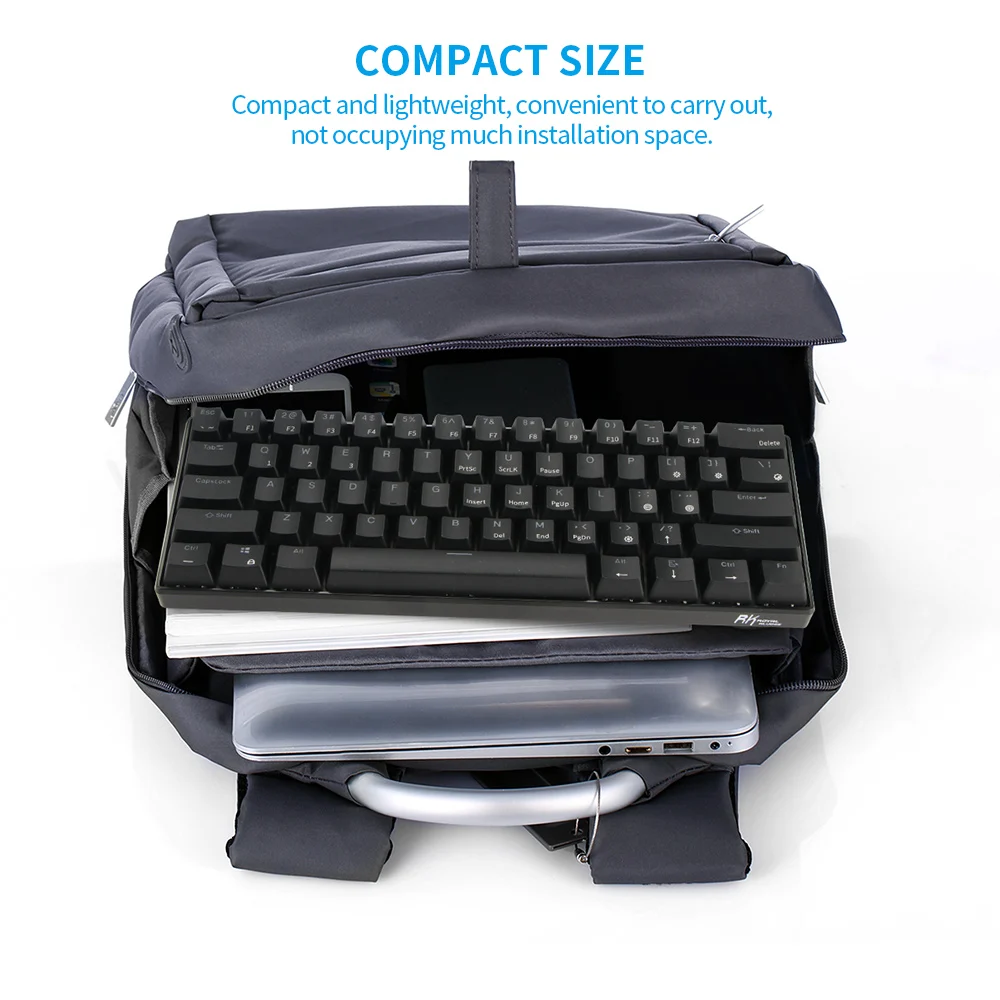 

RK61 RGB Bluetooth Keyboard TYPE-C Light Effect Backlit Keyboard For PC Computer Laptop Gamer Gifts Adjustable Green axis 2021