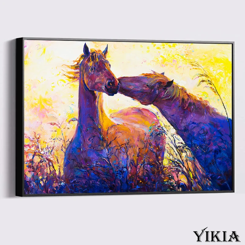 

Hand Painted Canvas Wall Art Oil Paintings Abstract Handmade Famous Horse Eagle Lion Picture Wild Animal Room Decorative Poster