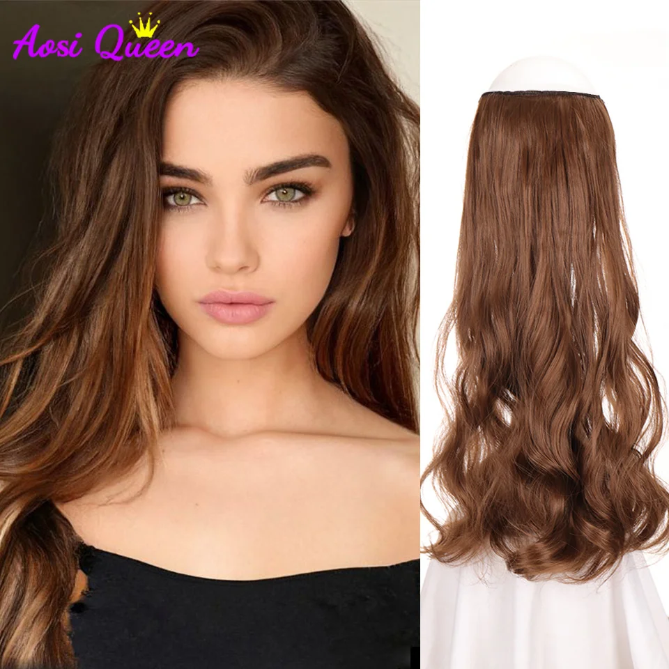 

AS Synthetic hair wavy curly hair extension wig black female hair piece high temperature hair