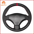 MEWANT черный кожаный черный замшевый автомобильный чехол на руль для Peugeot 206 2003 206 CC 2005 аксессуары для интерьера