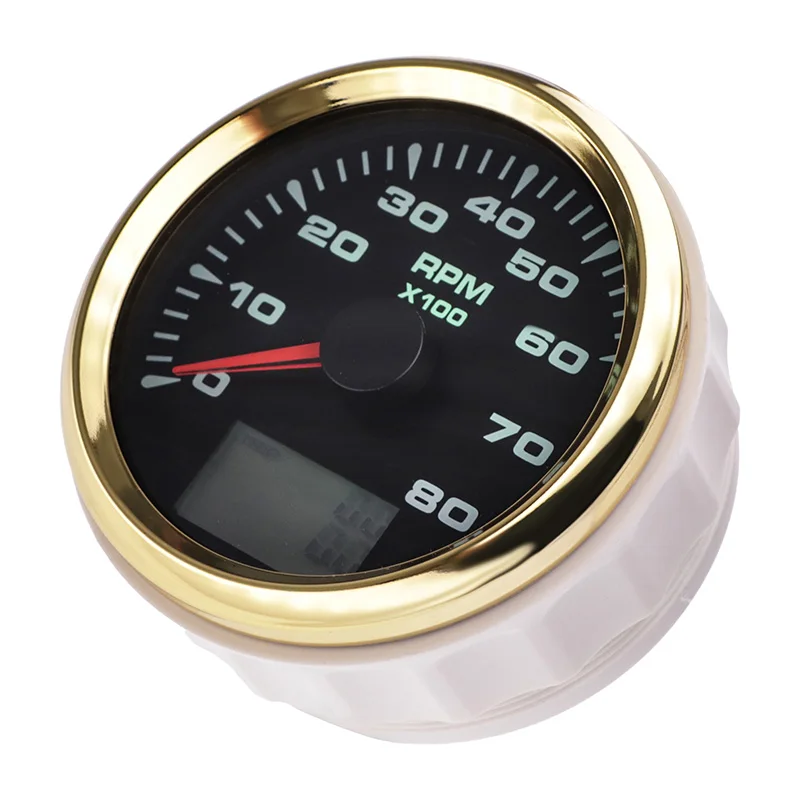 85 мм Автомобильный судовой Тахометр 8000 об/мин Морской метр ЖК-дисплей счетчик
