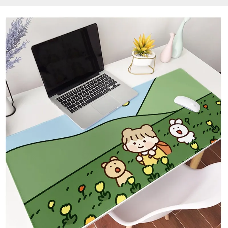 

Cute Mouse Pad Large Game Computer Keyboard Office Long Table Mat Kawaii Desk OfficeHome Decoration Antislip Girls Boys Room