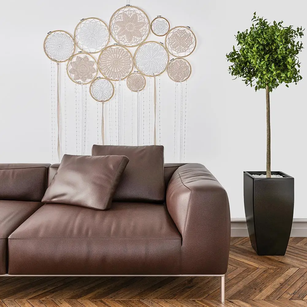 Домашнее настенное украшение сделай сам большой кружевной Ловец снов набор для