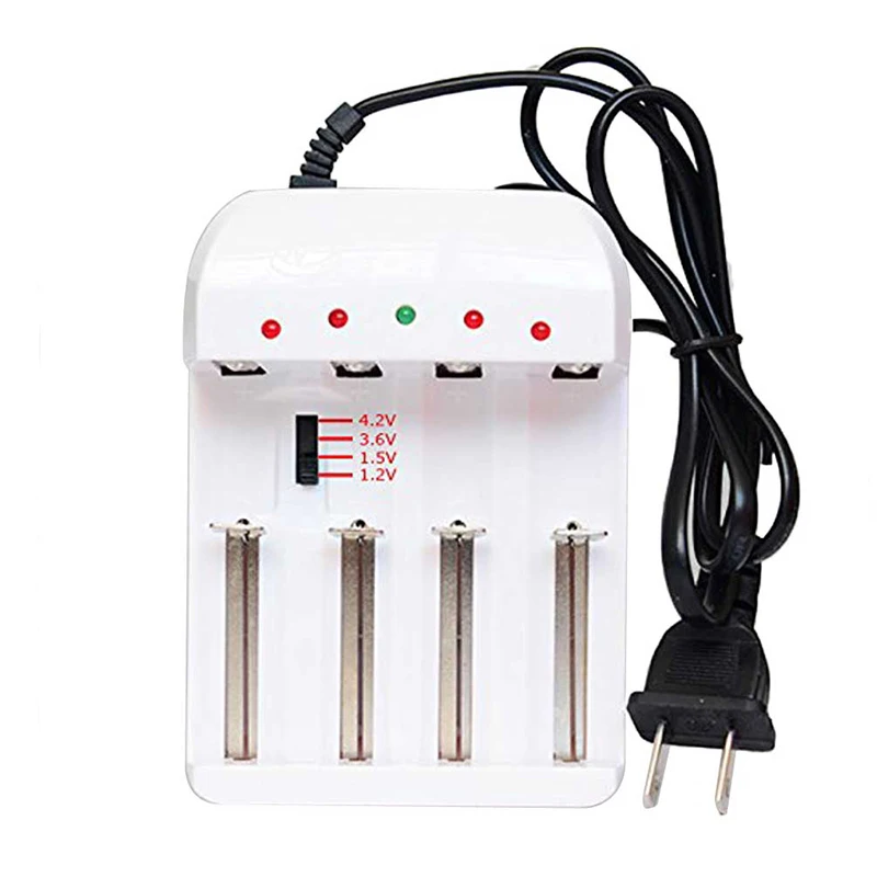 Зарядное устройство 18650 четыре зарядки 4 2 В слота зарядное для Li Ion 26650 21700 18500 16340