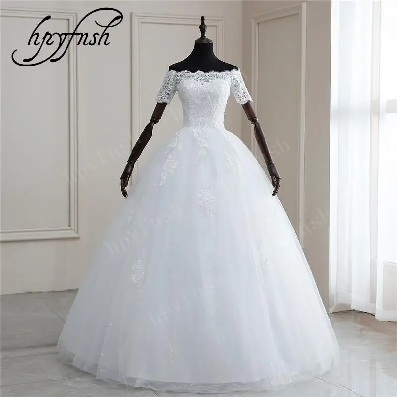 Женское кружевное свадебное платье элегантное с коротким рукавом вырезом