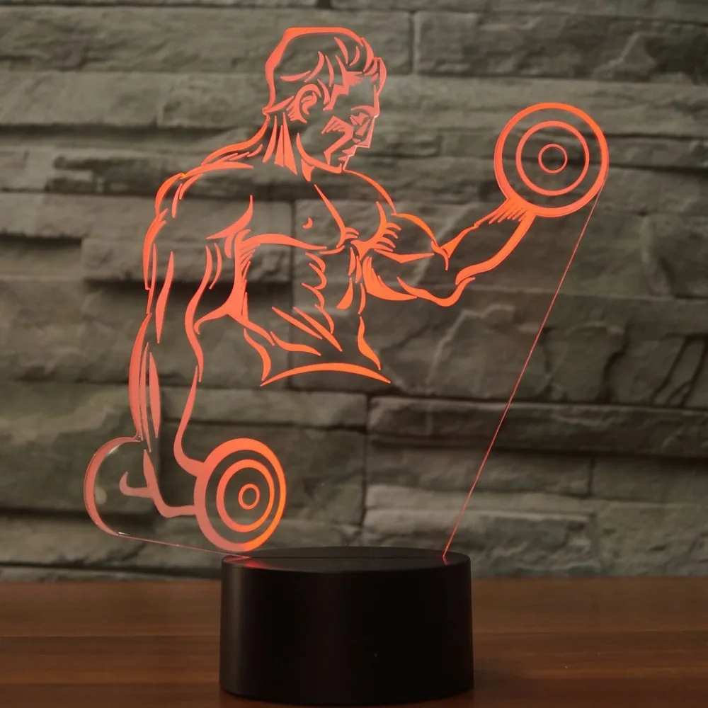 3D Светодиодная лампа для мужчин 7 цветов ночные лампы детей сенсорный USB-экран